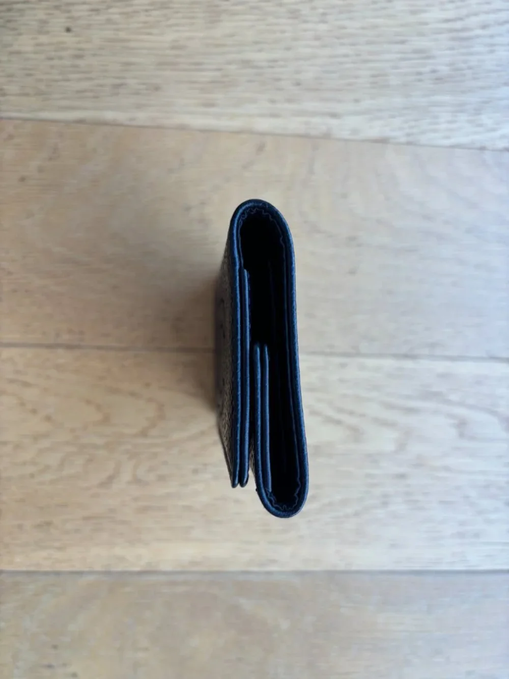 Authentic CHANEL Black Leather 6-Key Holder | Gold Hardware